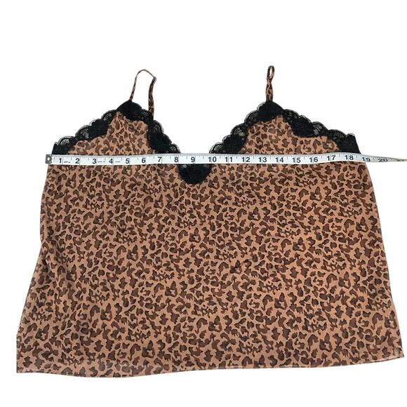 Nordstrom Intimates Size Medium Cheetah Print Sheer Lace Trim Elagent Sleep Wear - Picture 5 of 12